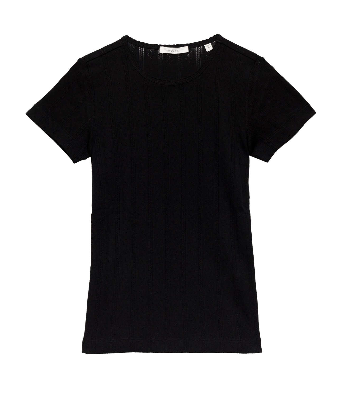 VIVI TEE -- BLACK QUELLE JOLIE POINTELLE