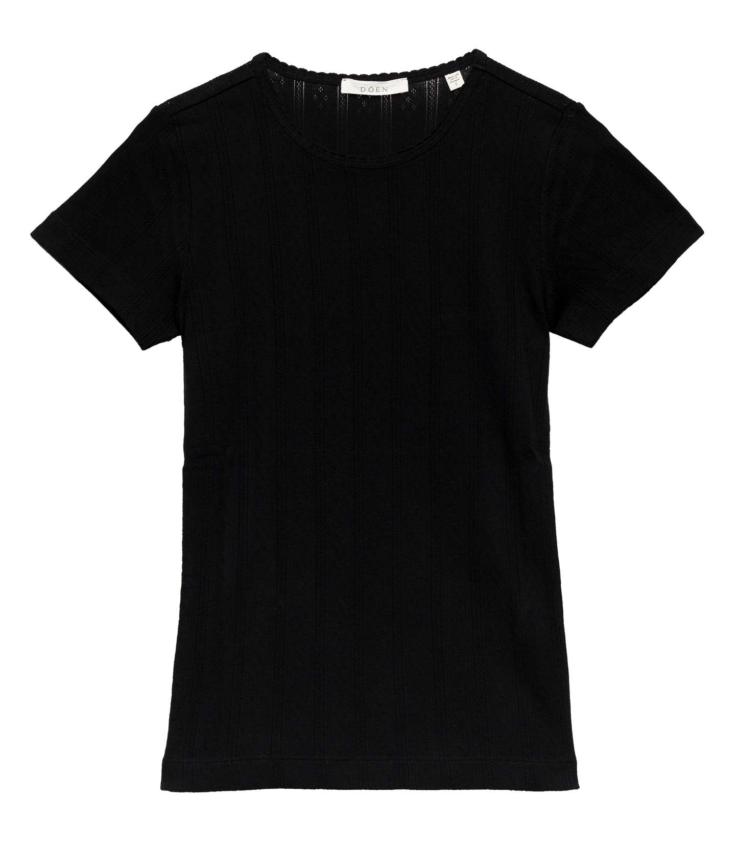 VIVI TEE -- BLACK QUELLE JOLIE POINTELLE