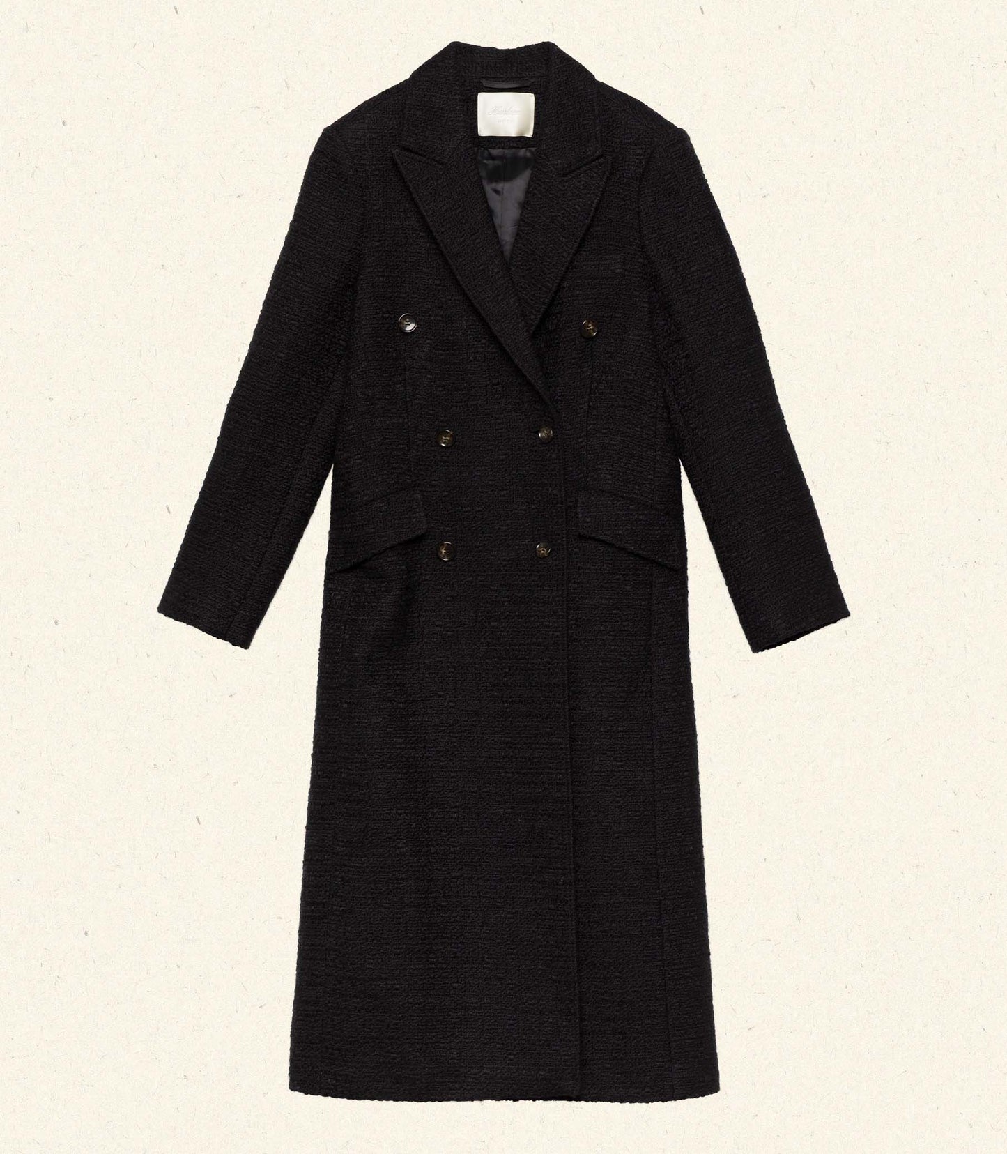 WILHELMINA COAT -- BLACK