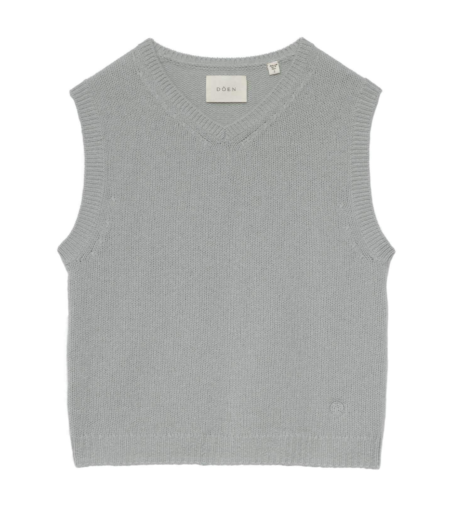 WINSTON CASHMERE VEST -- EUCALYPTUS