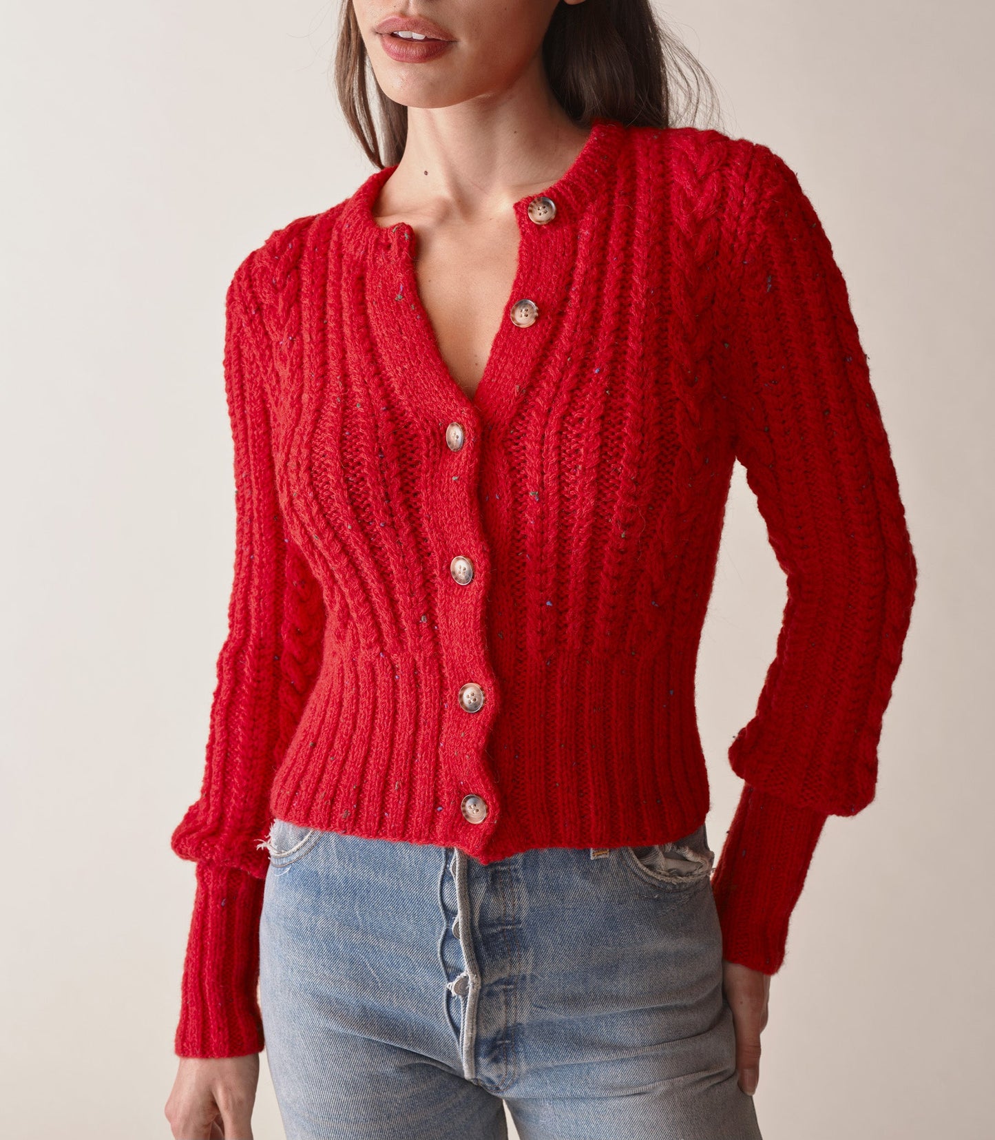 HMD -- AUDREY CARDIGAN -- RED SUMAC