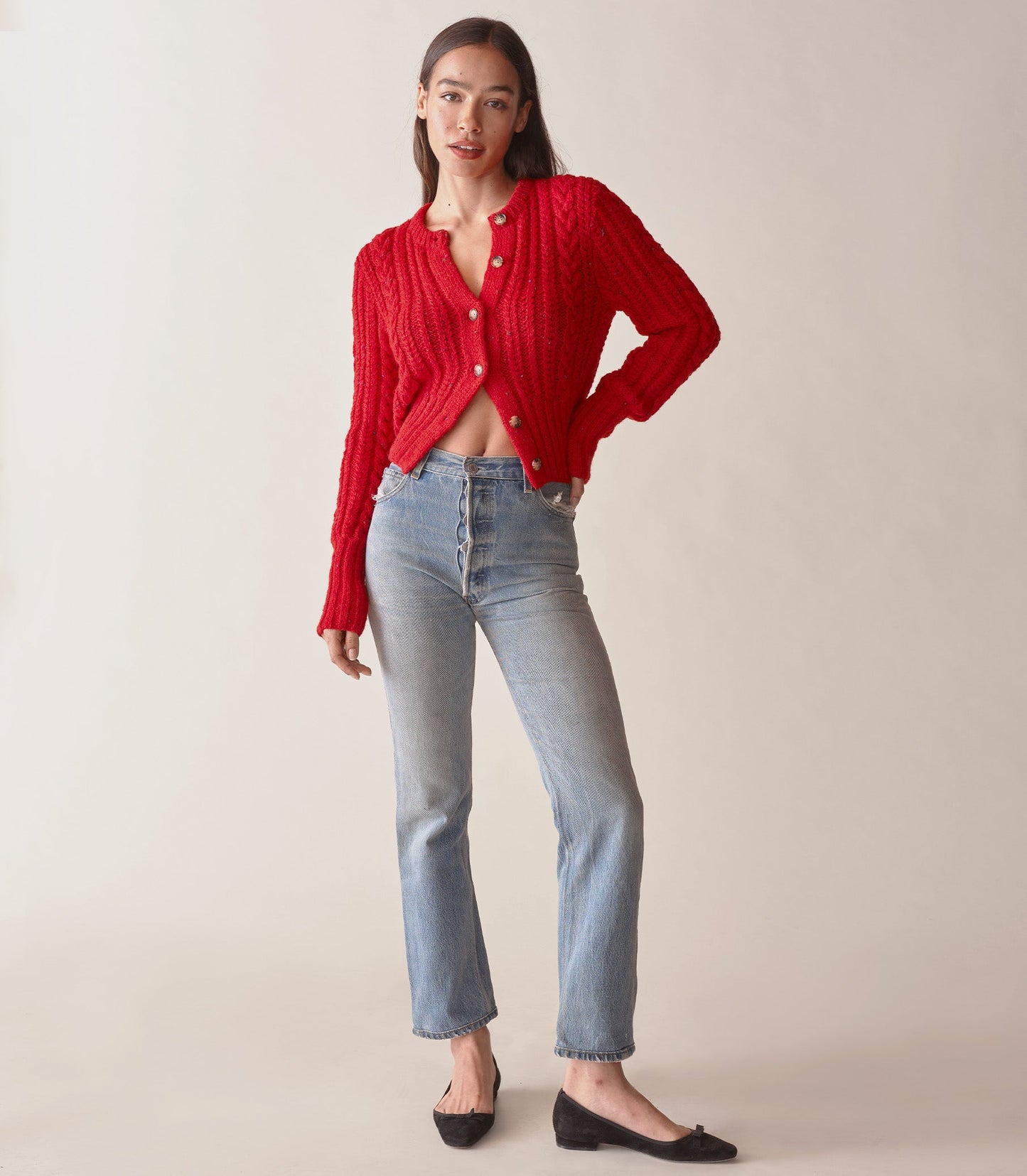 HMD -- AUDREY CARDIGAN -- RED SUMAC