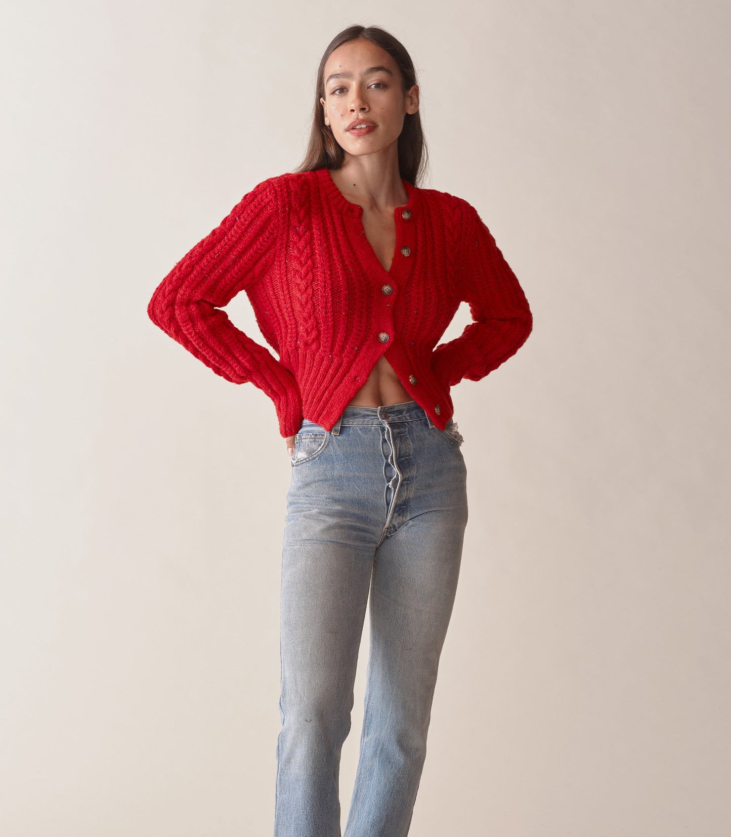 HMD -- AUDREY CARDIGAN -- RED SUMAC