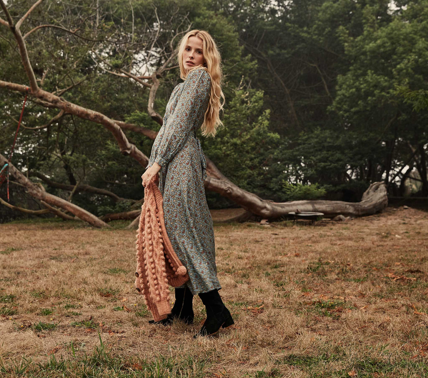 HMD -- CHARLESTON DRESS -- BLUE TISBURY PAISLEY