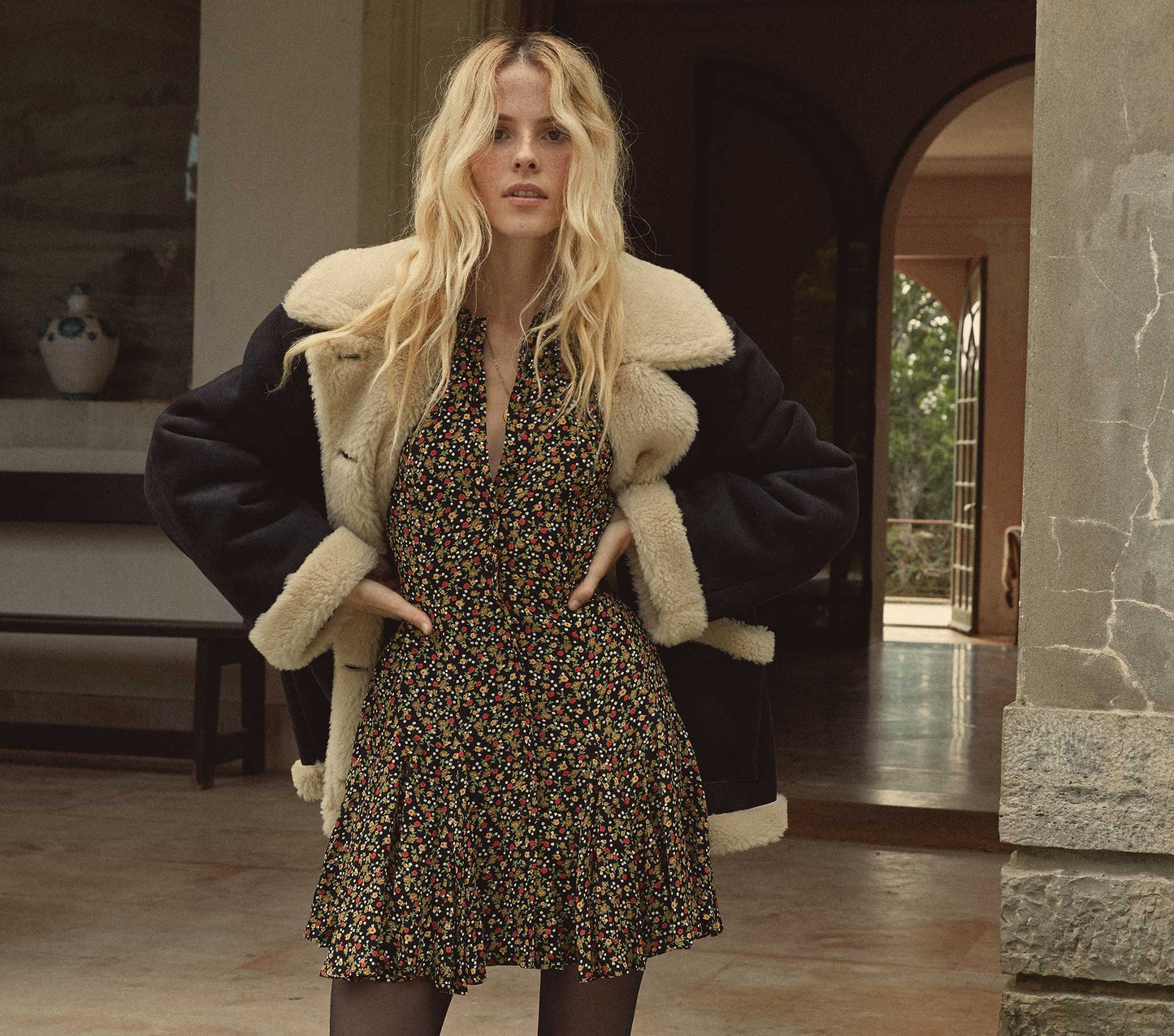 HMD -- CAMDEN DRESS -- INK MONTPELLIER FLORAL