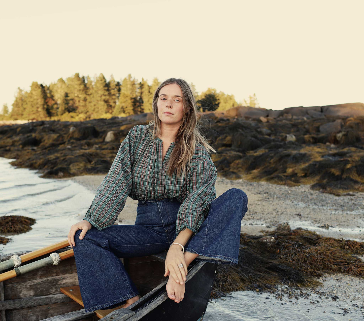 HMD -- THE JANE BLOUSE -- POND PROMENADE PLAID