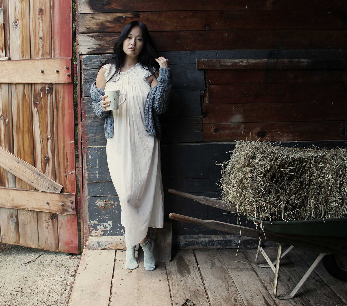 HMD -- VERONA CARDIGAN SWEATER -- LARKSPUR