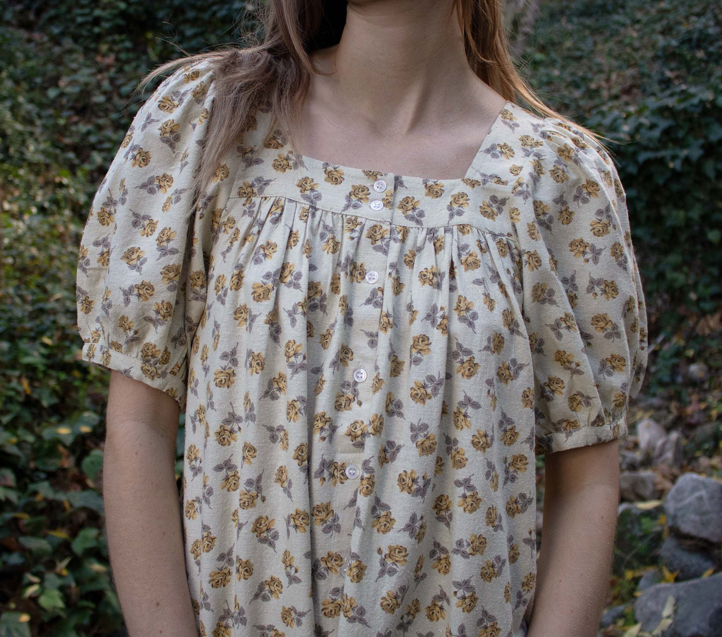 HMD -- MEADOW DRESS -- YELLOW COTTAGE GARDEN