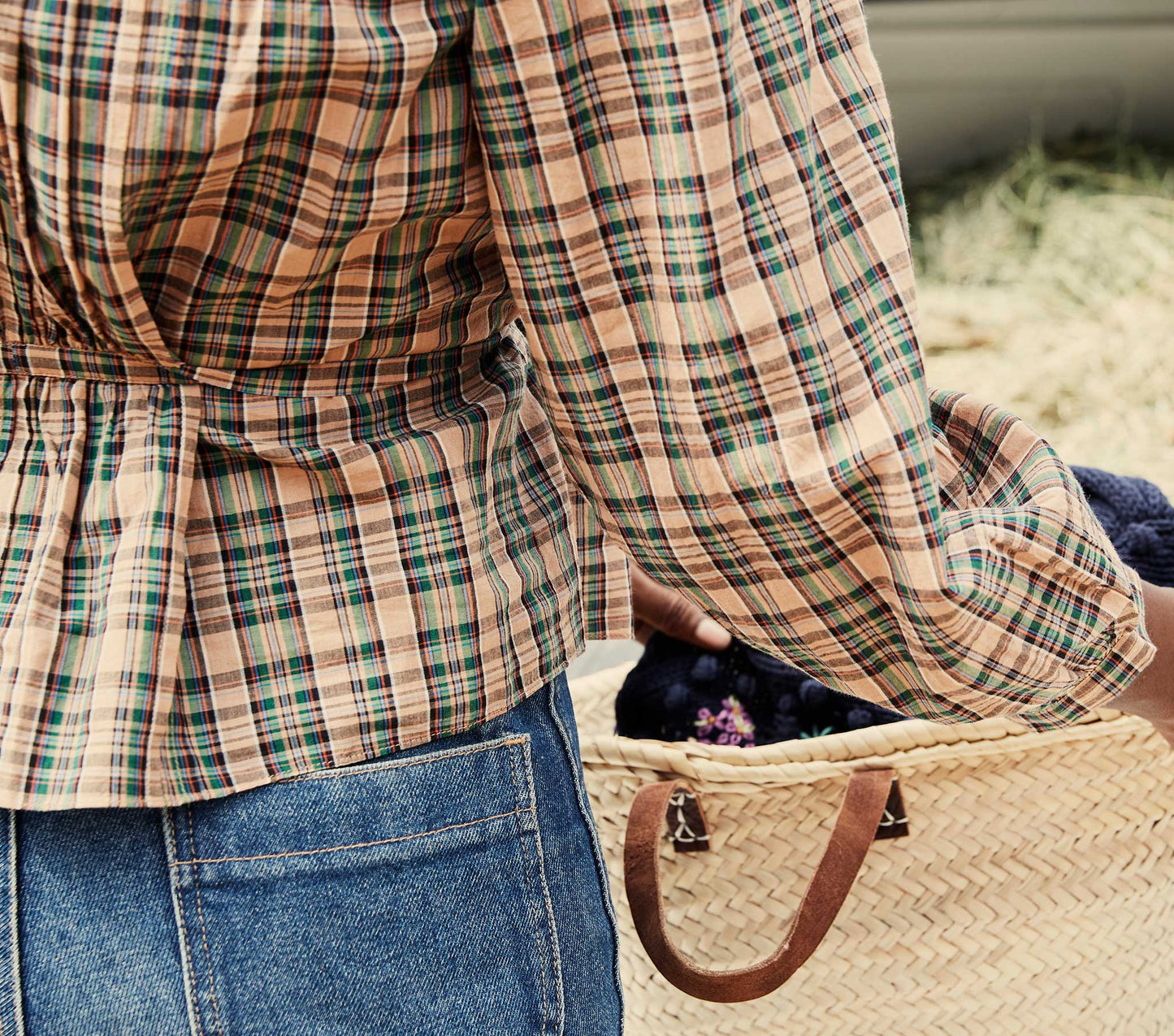 HMD -- PALMERA TOP -- BLUSH PROMENADE PLAID