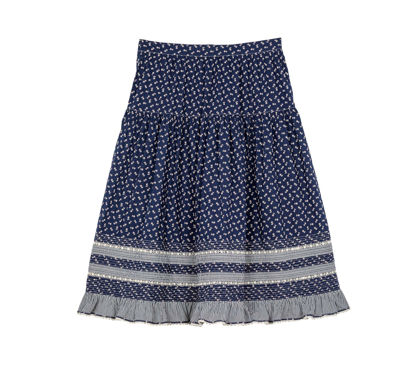 HMD -- ROSANNA SKIRT -- INDIGO CALICO