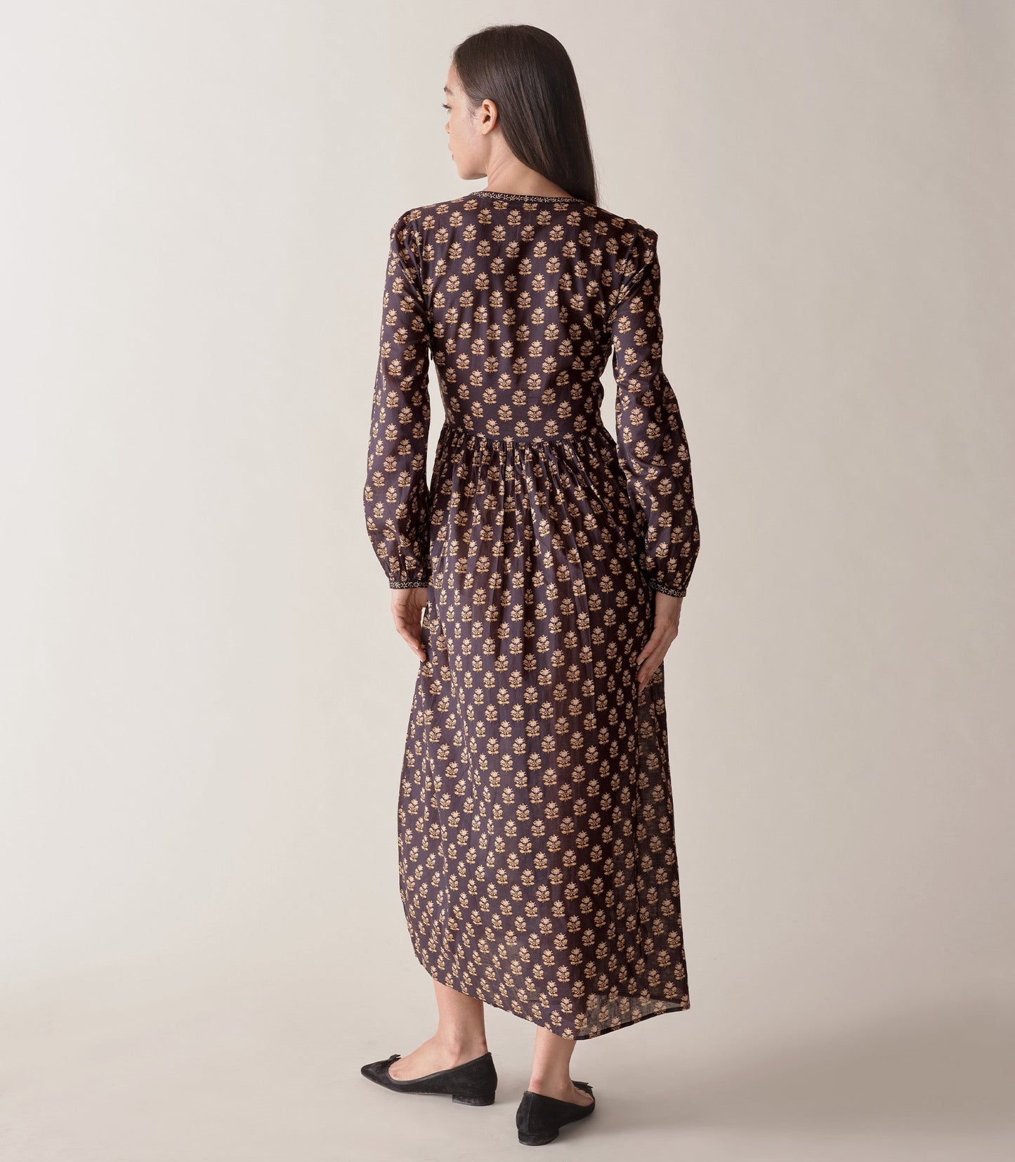 HMD -- RHIANNON DRESS -- NOIR MEADOWSWEET FLORAL