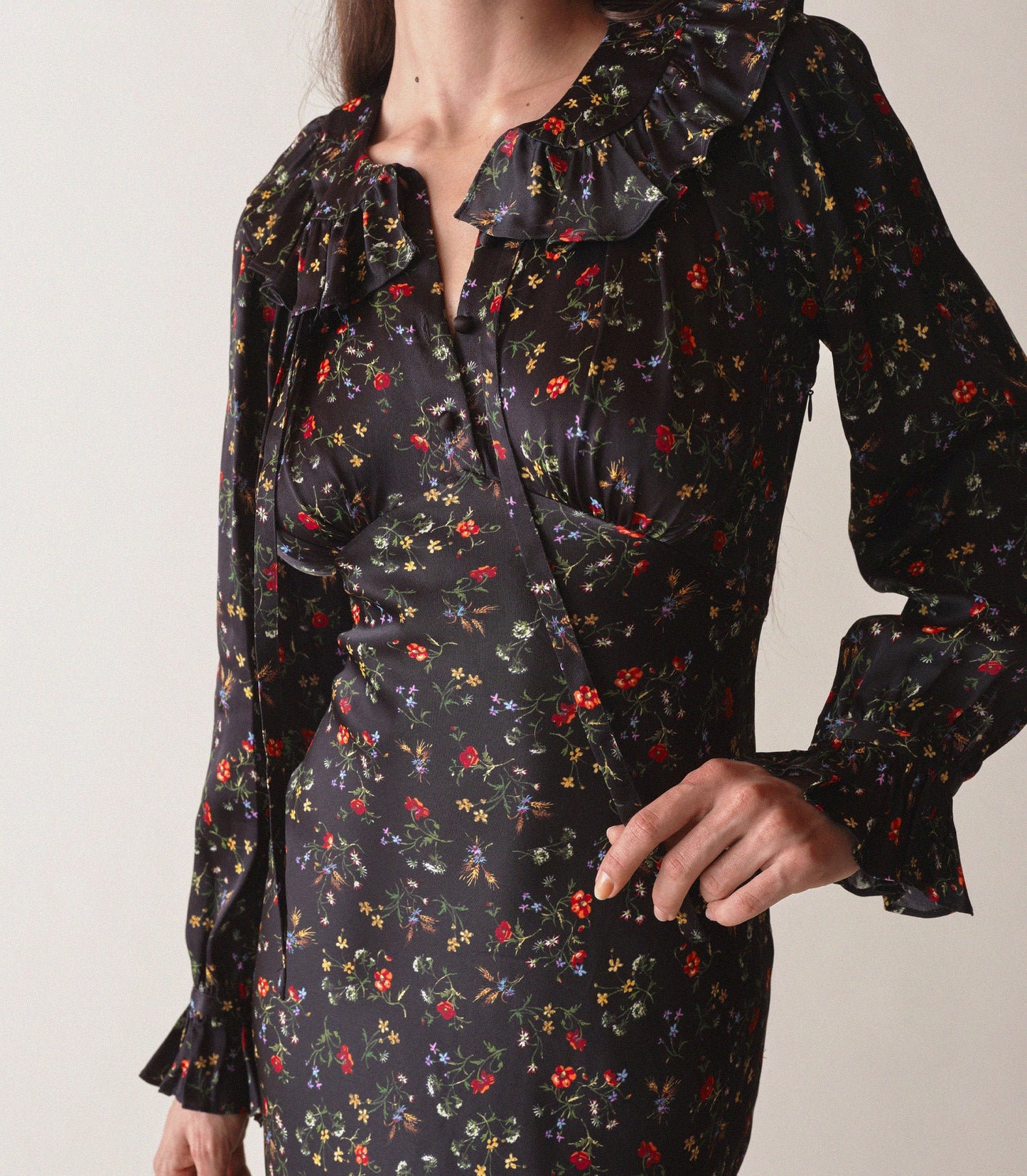 HMD -- SOLAIRE DRESS -- WINDSWEPT WILDFLOWER