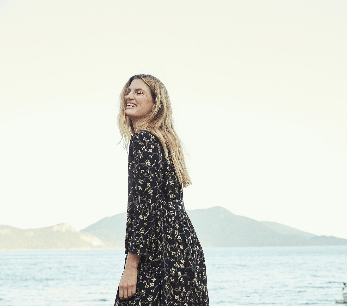 HMD -- ZINNIA DRESS -- BLACK SCROLL PRINT