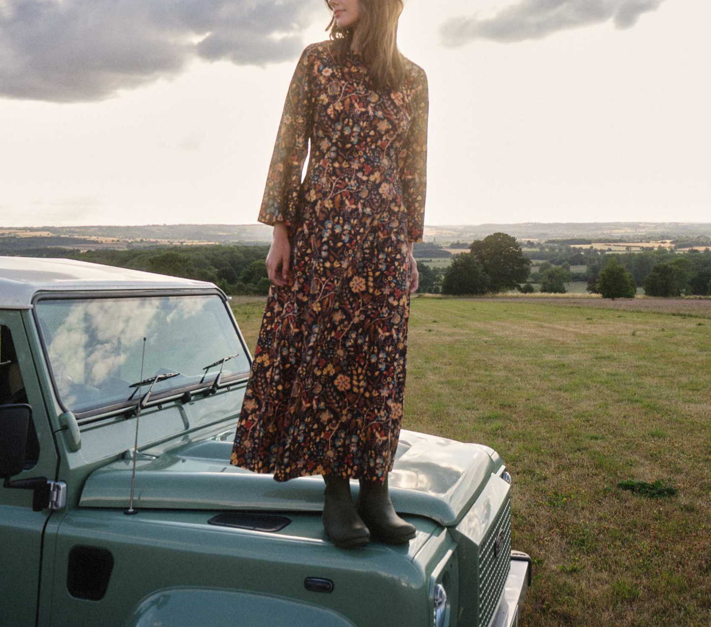 HMD -- MARRON DRESS -- MIDNIGHT TOILE DE JOUY