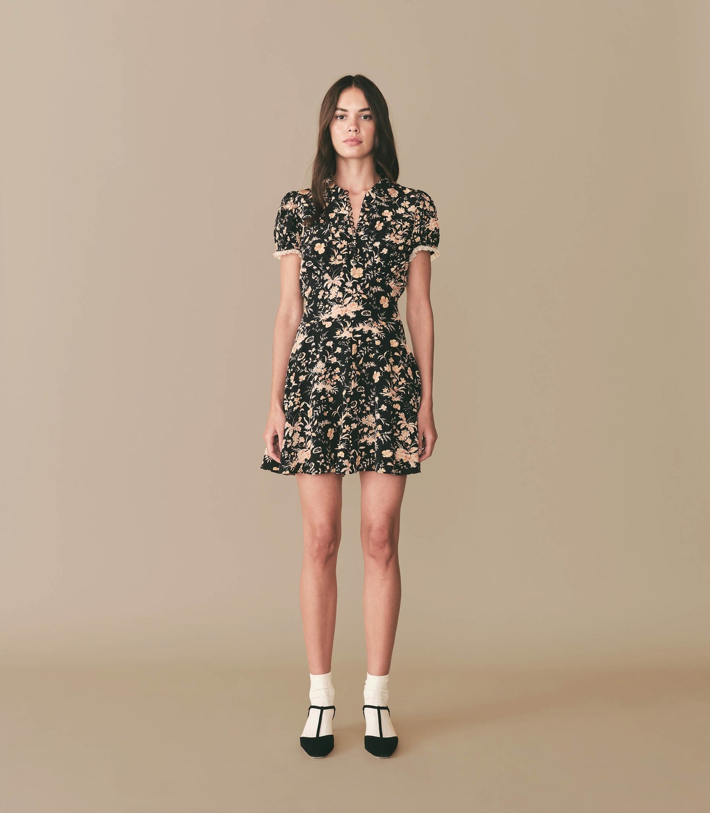 HMD -- BRIETTE DRESS -- NAVY OAK BLUFFS FLORAL