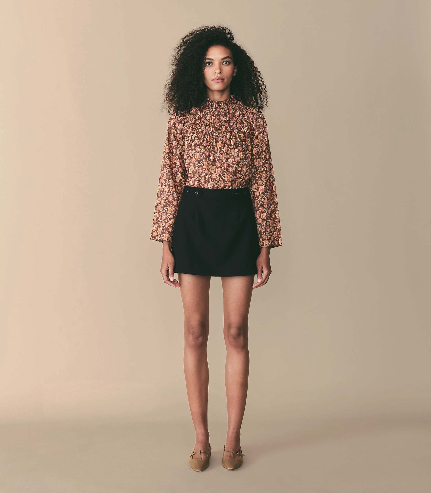 HMD -- ASTILBE TOP -- MULBERRY VINE FLORAL