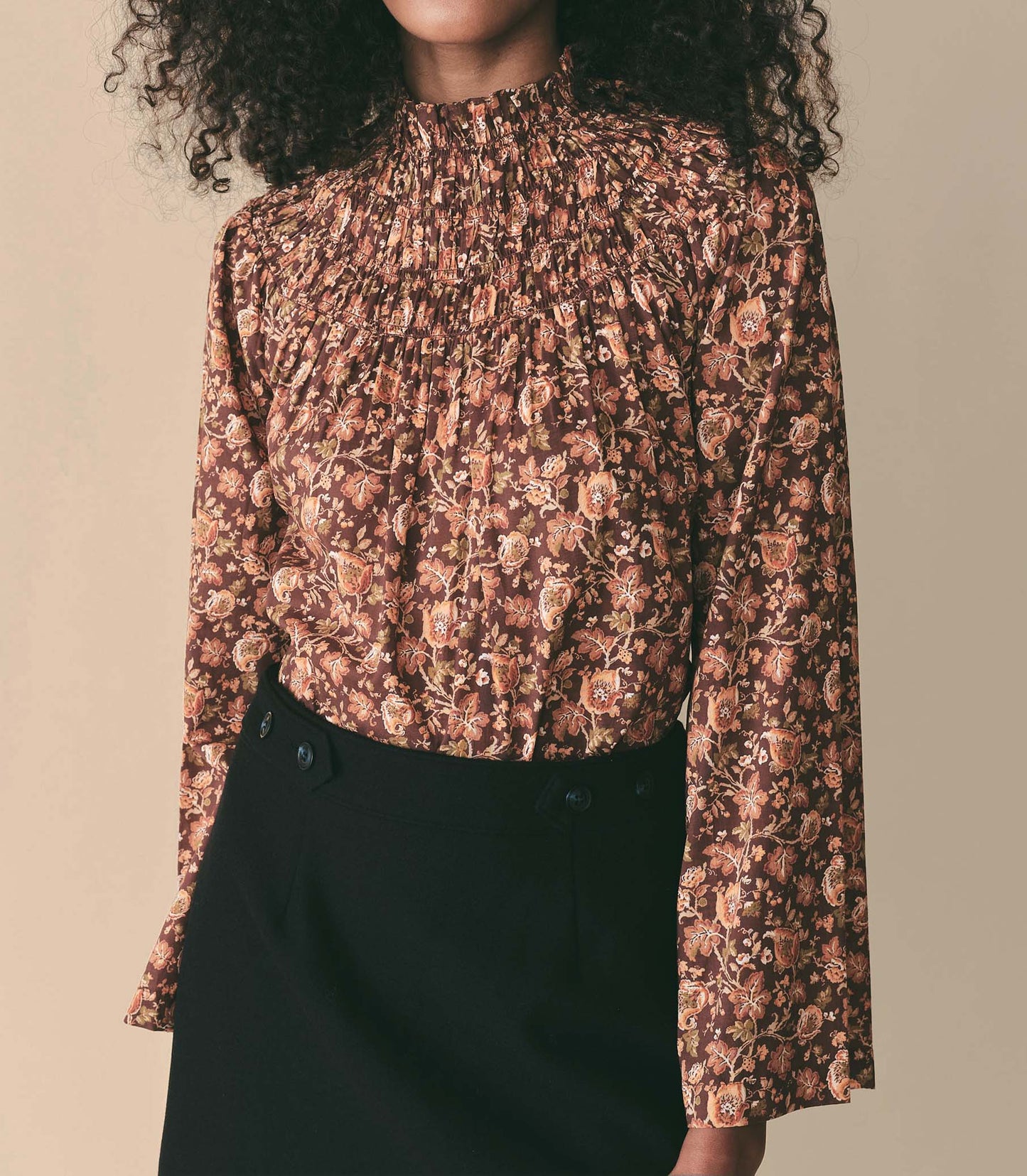 HMD -- ASTILBE TOP -- MULBERRY VINE FLORAL