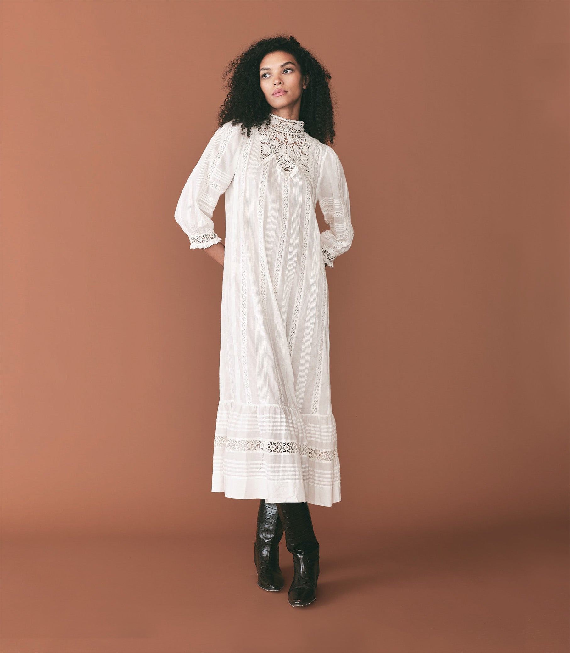 ERNESTINA DRESS -- SALT view 1