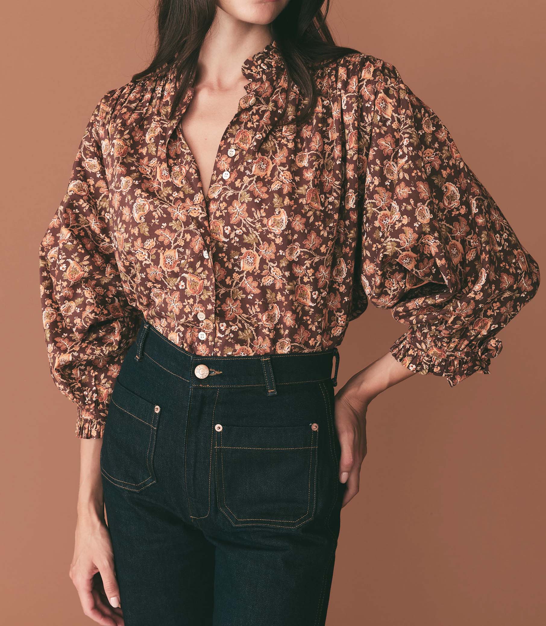 HMD -- ROSE TOP -- MULBERRY VINE FLORAL