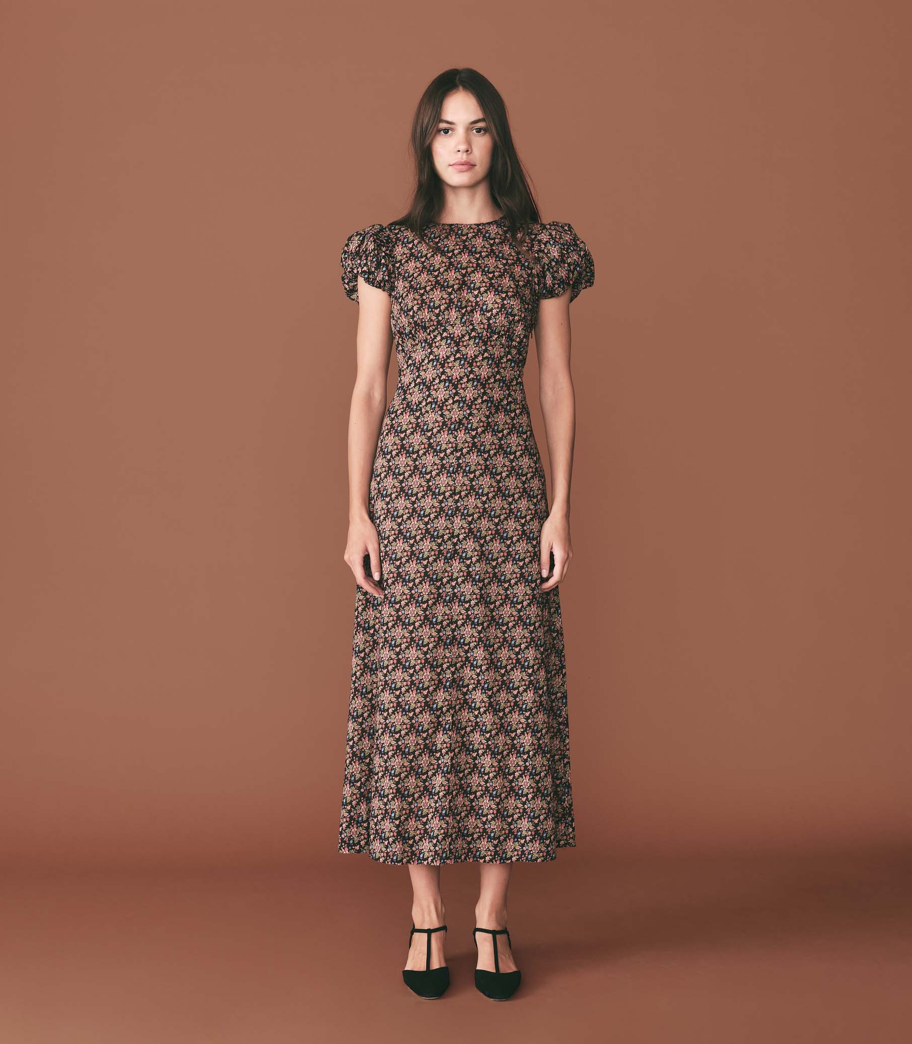 HMD -- RHODIA DRESS -- NOIR FOREST FLORAL view 1
