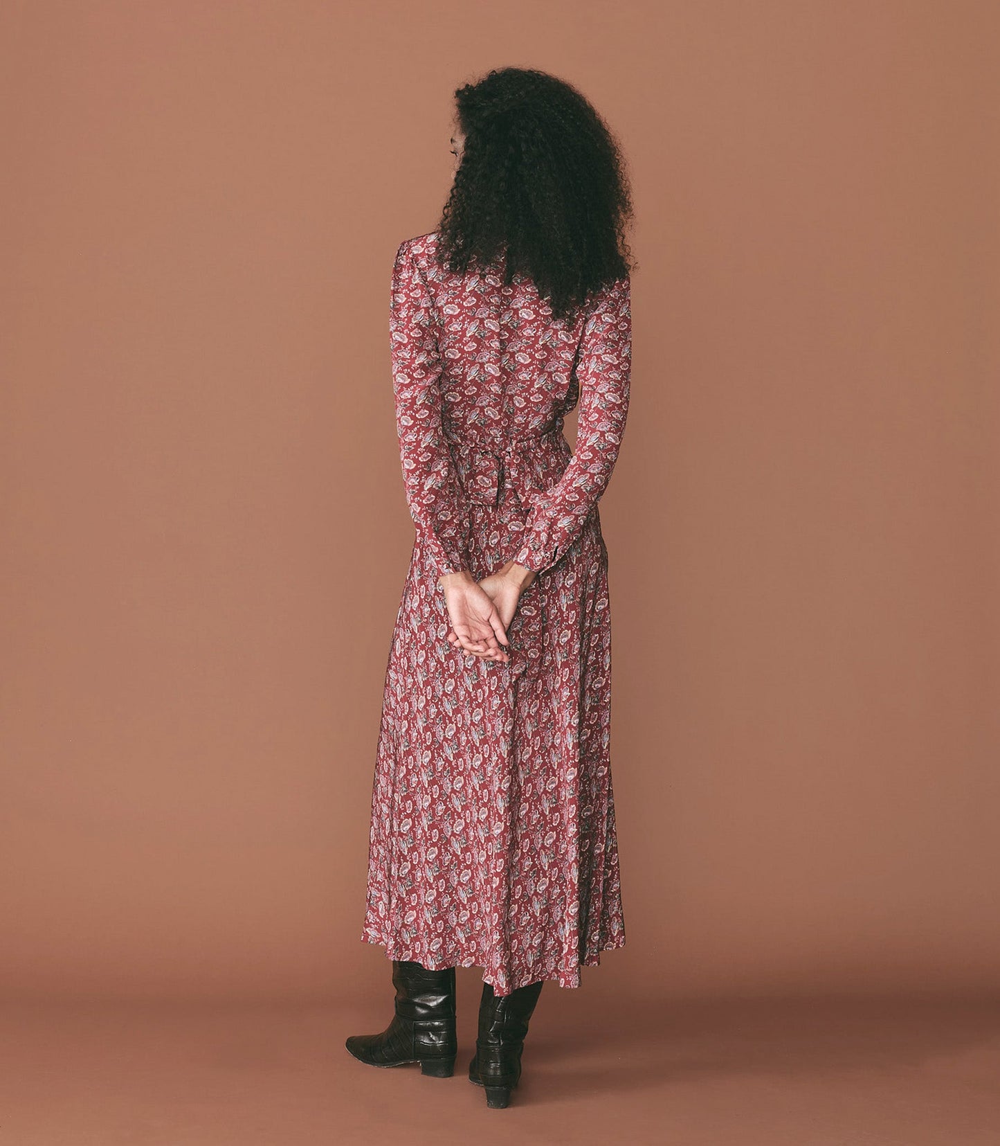 HMD -- CHANSON DRESS -- GARNET ARBOR ROSE FLORAL