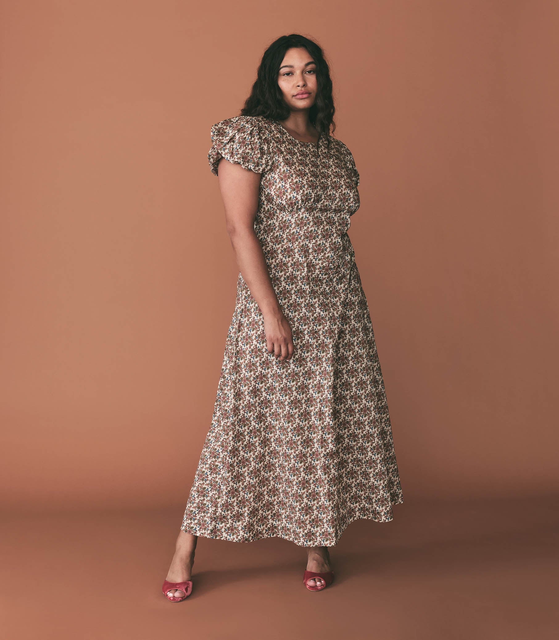 HMD -- RHODIA DRESS -- CREME FOREST FLORAL view 6
