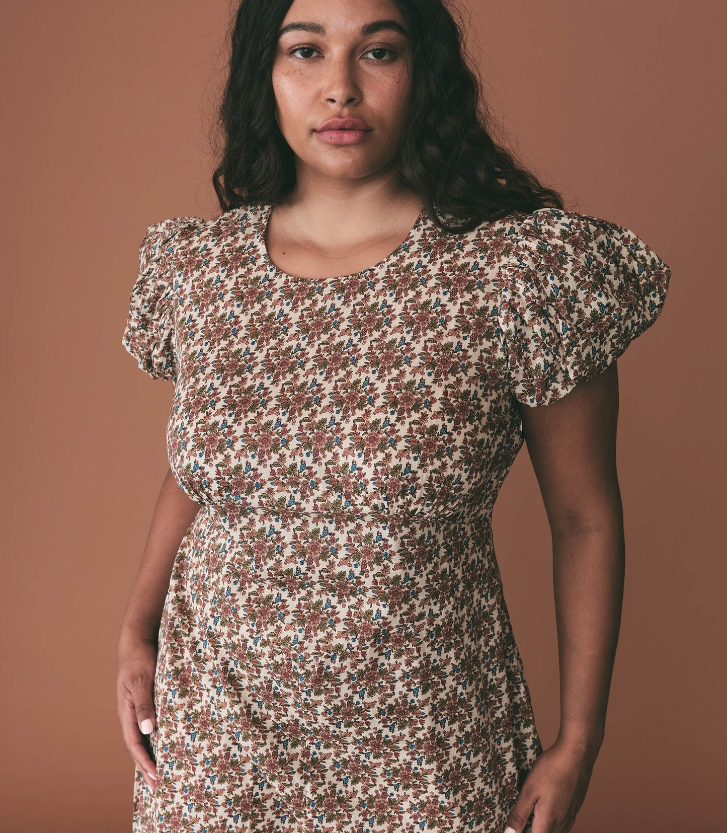 HMD -- RHODIA DRESS -- CREME FOREST FLORAL