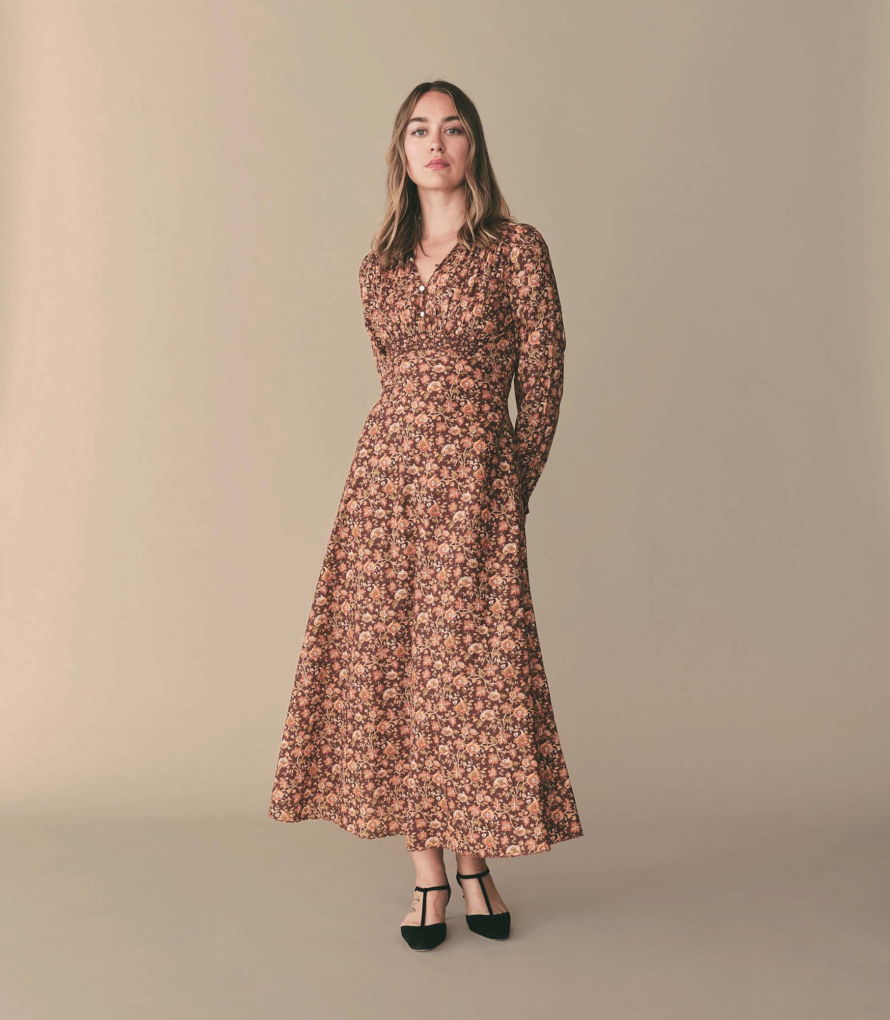 MILANA DRESS -- MULBERRY VINE FLORAL view 1