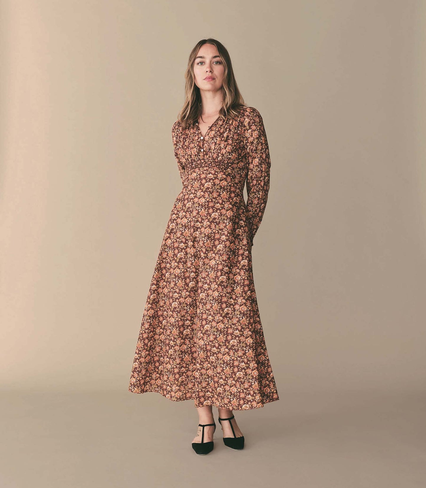 HMD -- MILANA DRESS -- MULBERRY VINE FLORAL