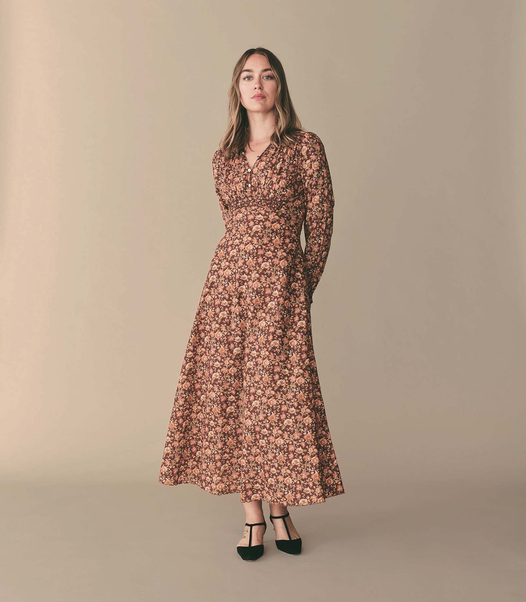 HMD -- MILANA DRESS -- MULBERRY VINE FLORAL view 1
