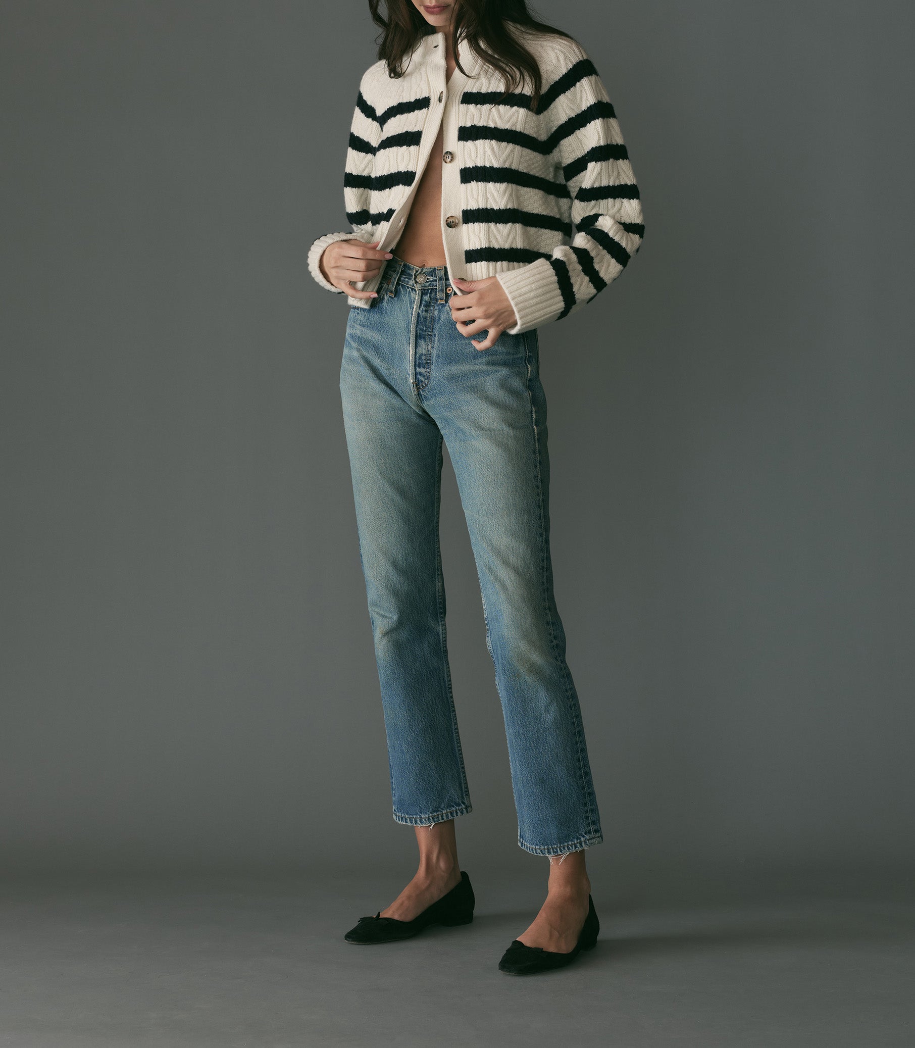 HMD -- RITA CARDIGAN -- CALAIS STRIPE view 1
