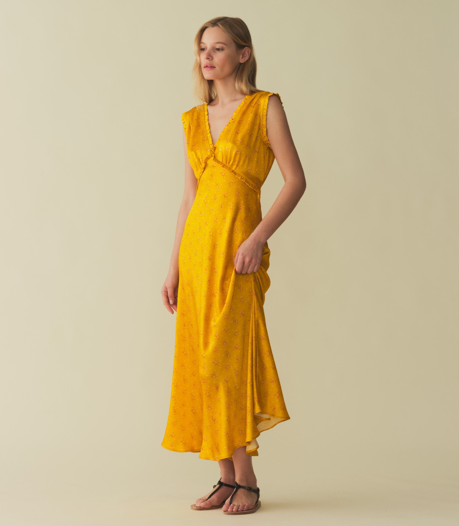 HMD -- TAHLIA DRESS -- GOLDENROD HILLSIDE HEATHER view 2
