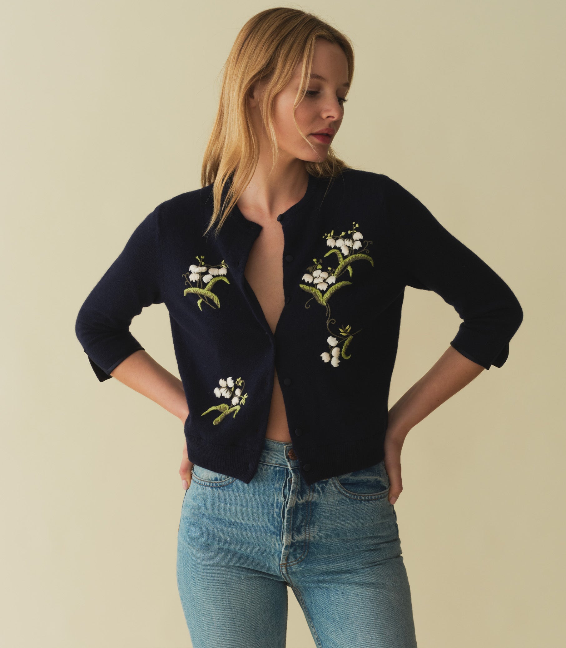 HMD -- TERESA CARDIGAN -- NAVY view 3

