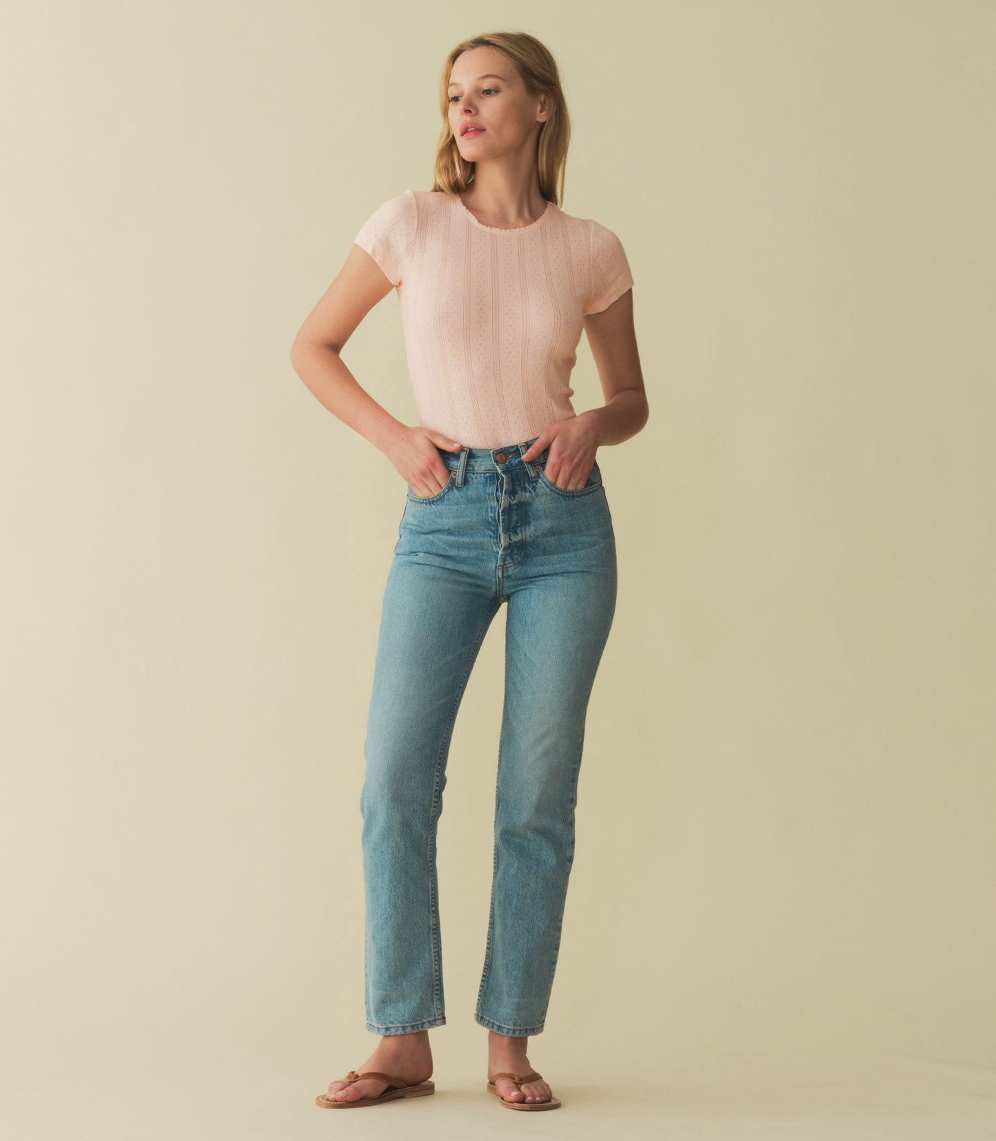 HMD -- VIVI TEE -- PETUNIA PINK QUELLE JOLIE POINTELLE