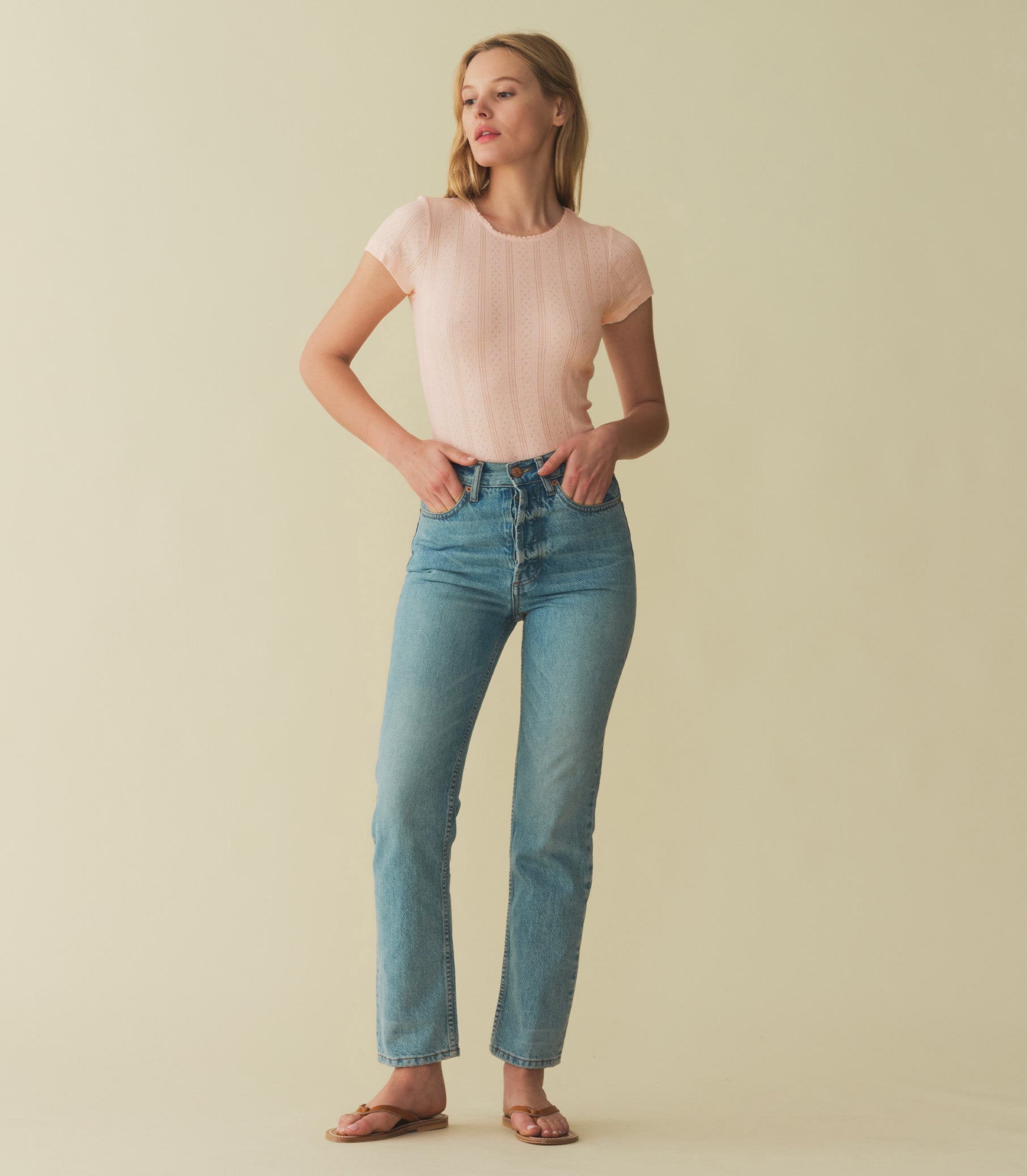 HMD -- VIVI TEE -- PETUNIA PINK QUELLE JOLIE POINTELLE