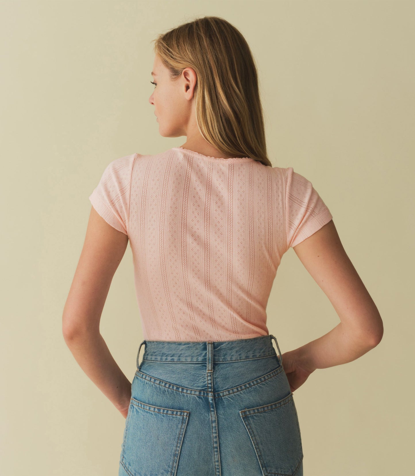HMD -- VIVI TEE -- PETUNIA PINK QUELLE JOLIE POINTELLE