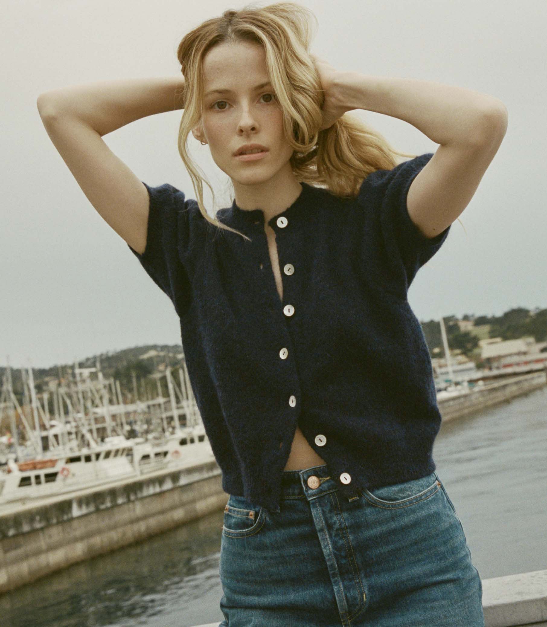 ANISA CARDIGAN -- NAVY view 3