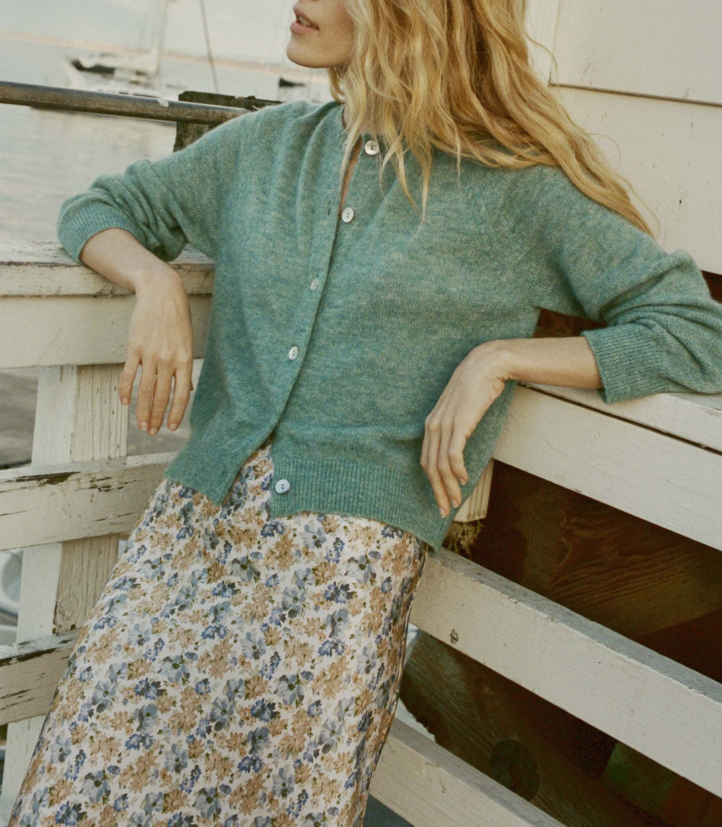 HMD -- PETRA CARDIGAN -- BLEU MENTHE