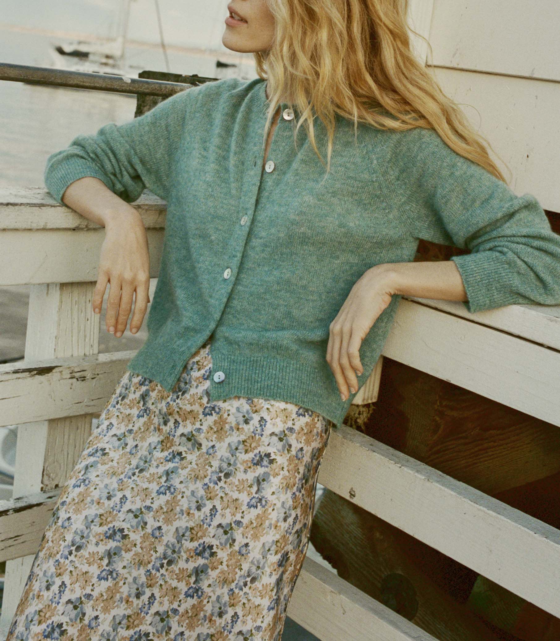 HMD -- PETRA CARDIGAN -- BLEU MENTHE view 3
