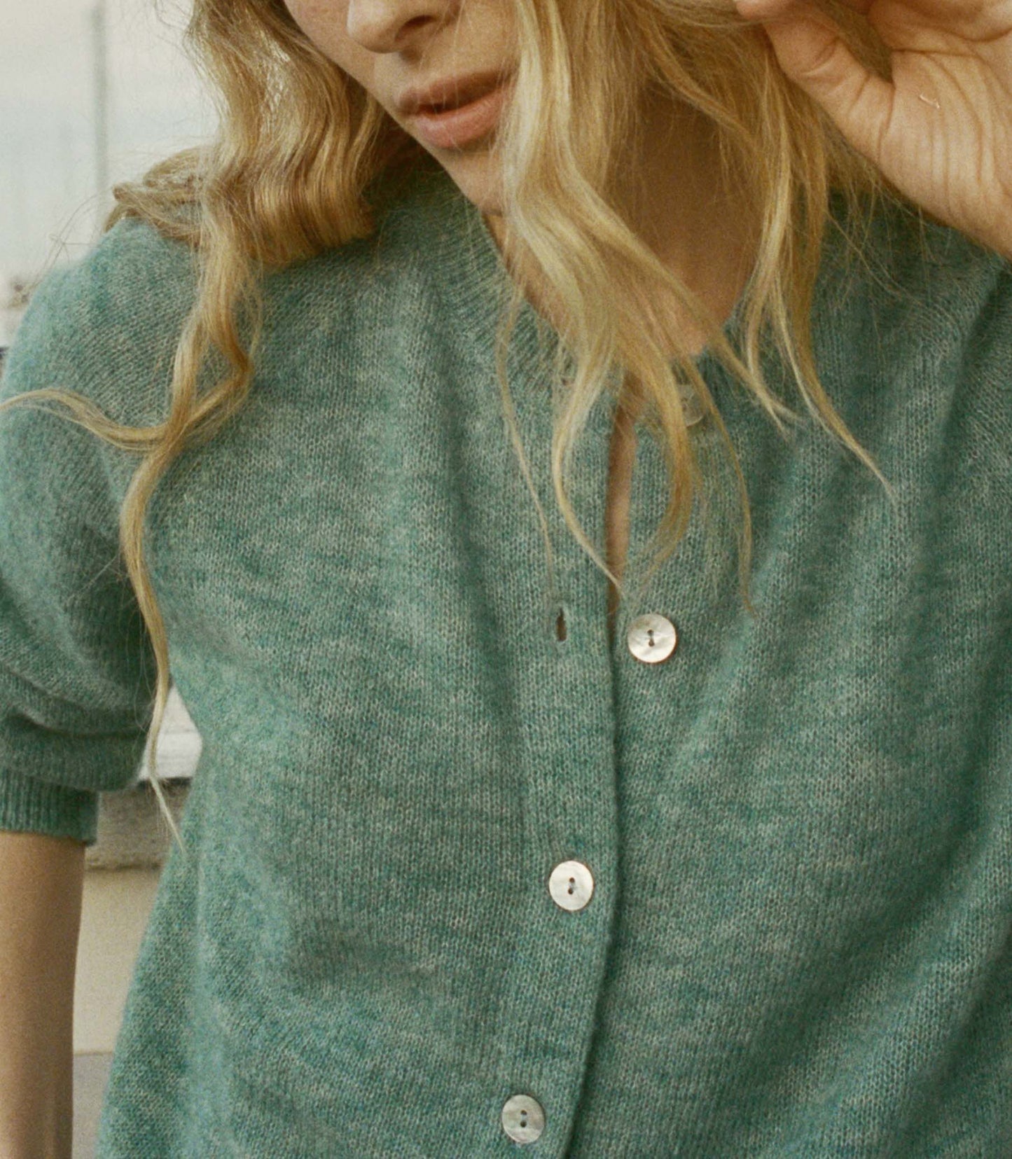 HMD -- PETRA CARDIGAN -- BLEU MENTHE