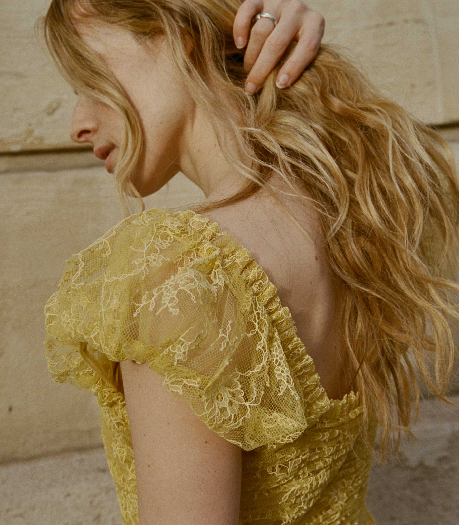 HMD -- PAMELINA DRESS -- DAFFODIL YELLOW LACE view 8
