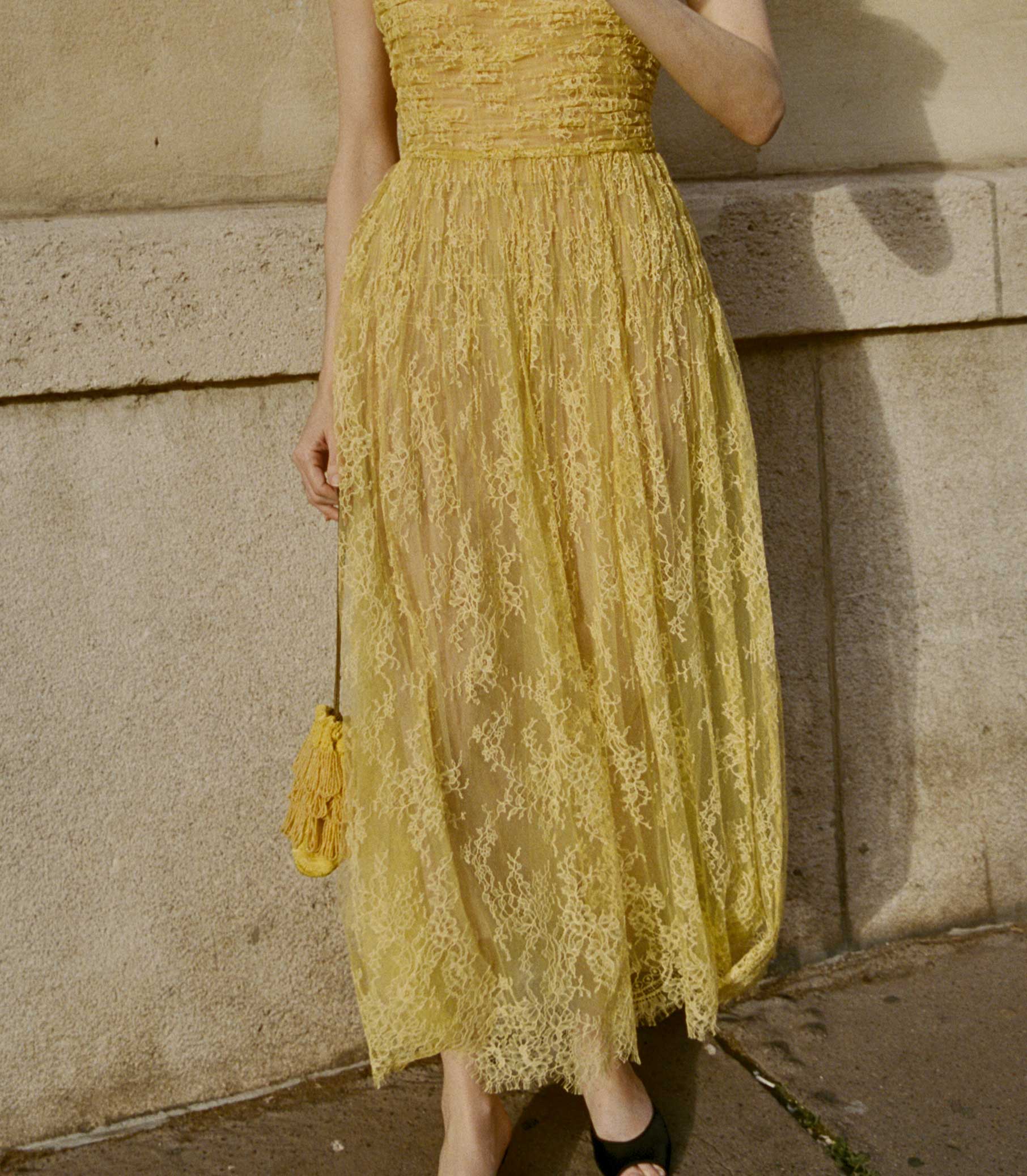 HMD -- PAMELINA DRESS -- DAFFODIL YELLOW LACE view 5
