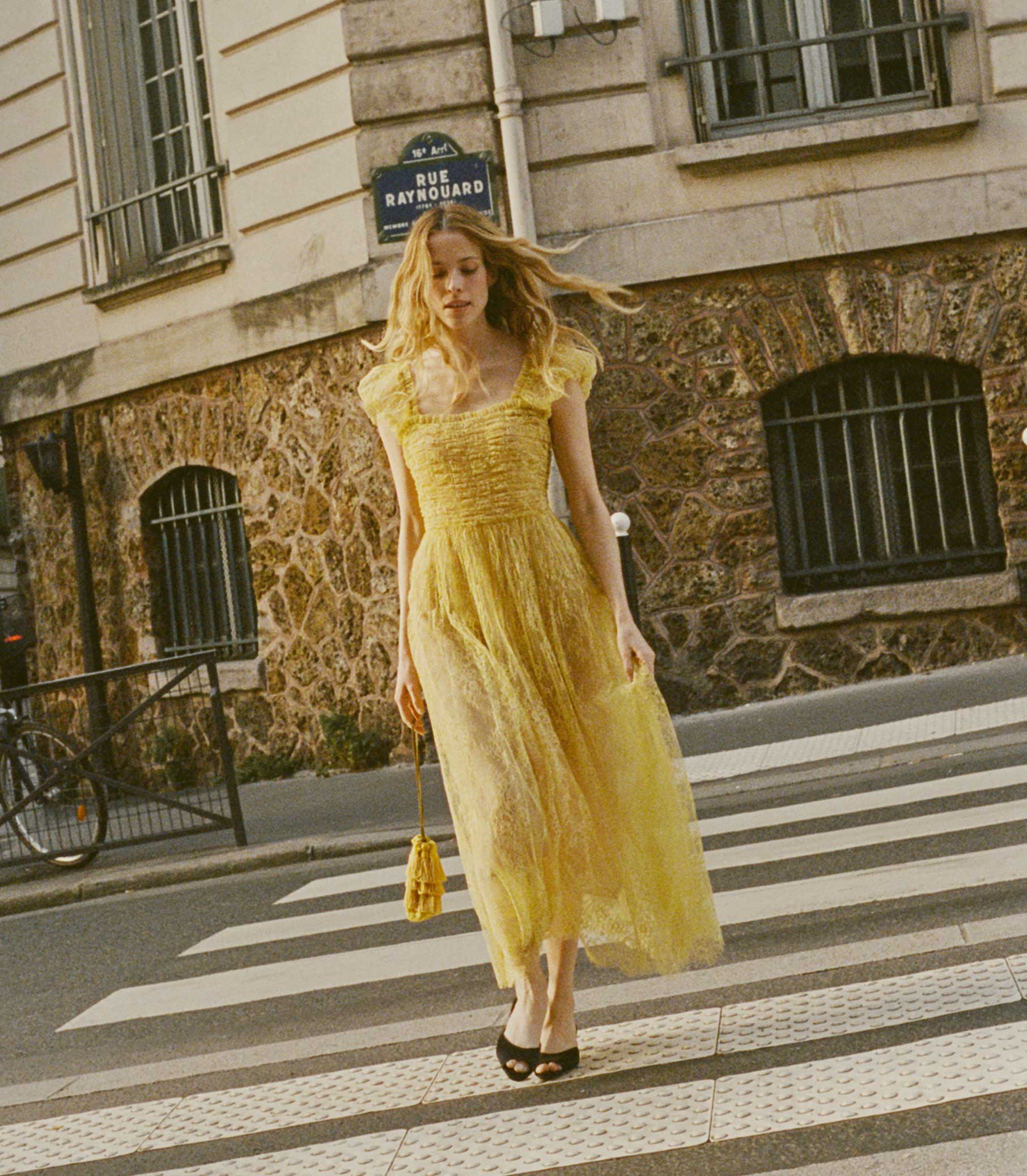HMD -- PAMELINA DRESS -- DAFFODIL YELLOW LACE view 1
