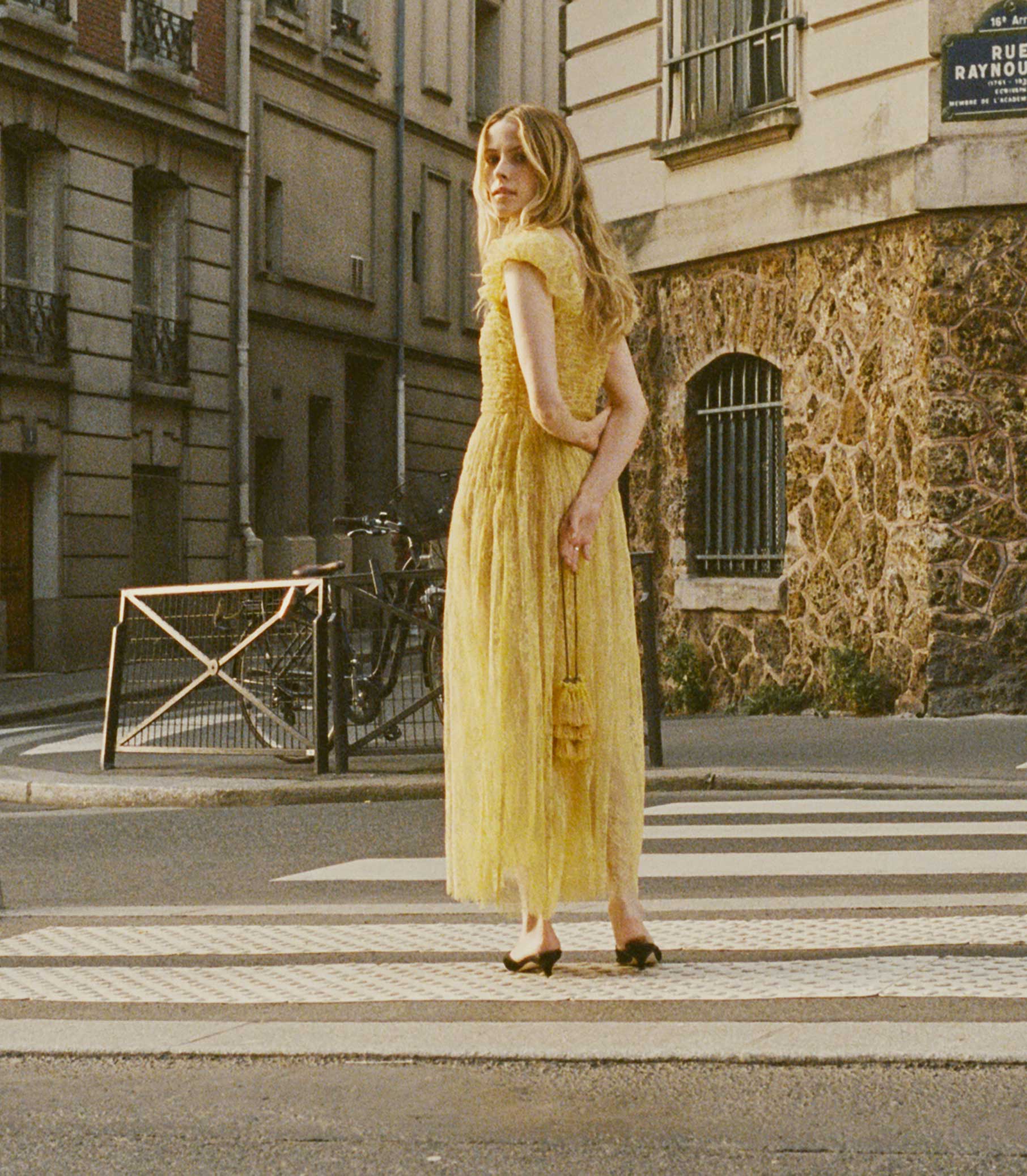 HMD -- PAMELINA DRESS -- DAFFODIL YELLOW LACE view 4
