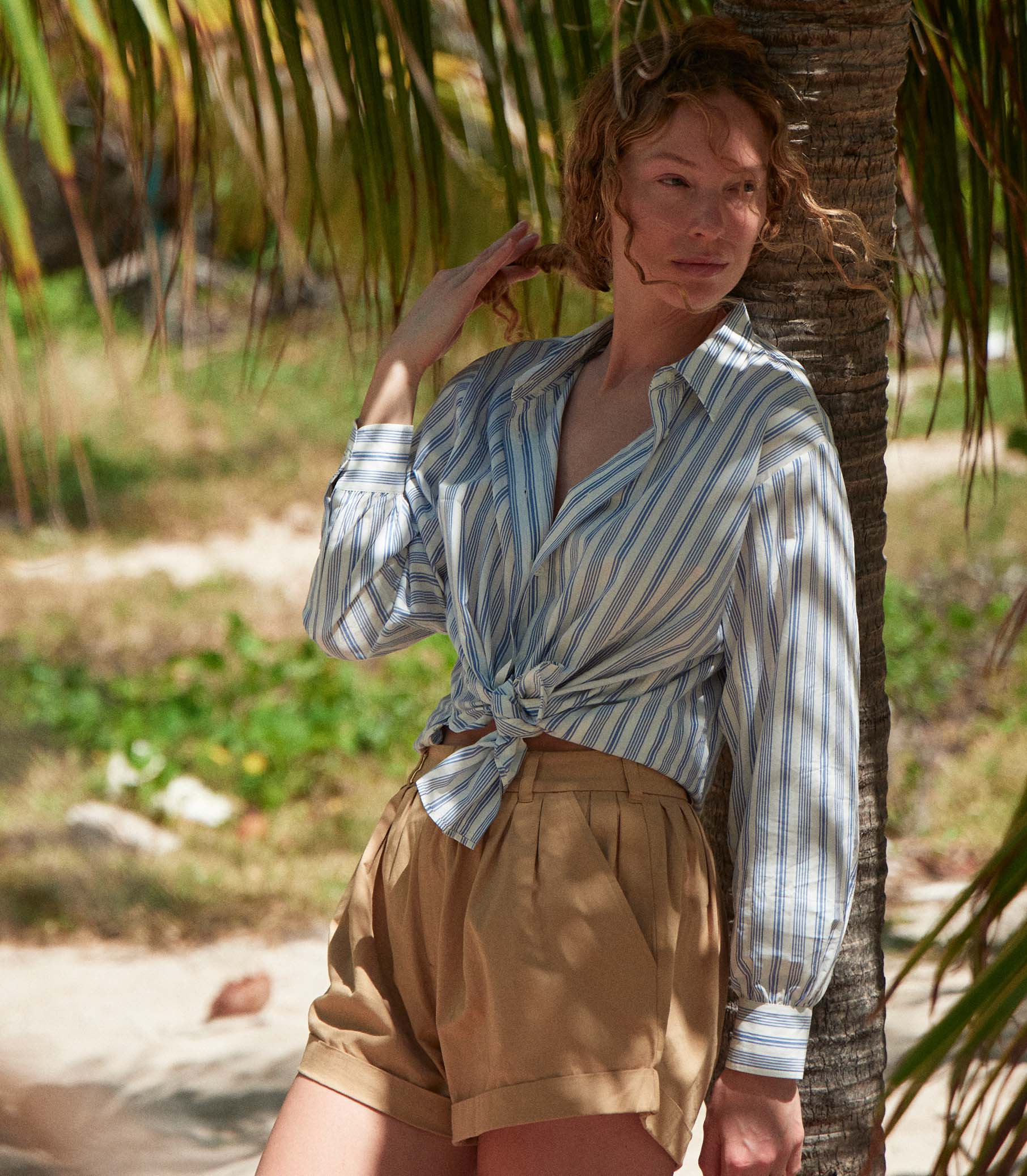 HMD -- HAVA TOP -- INDIGO SORRENTO STRIPE view 5
