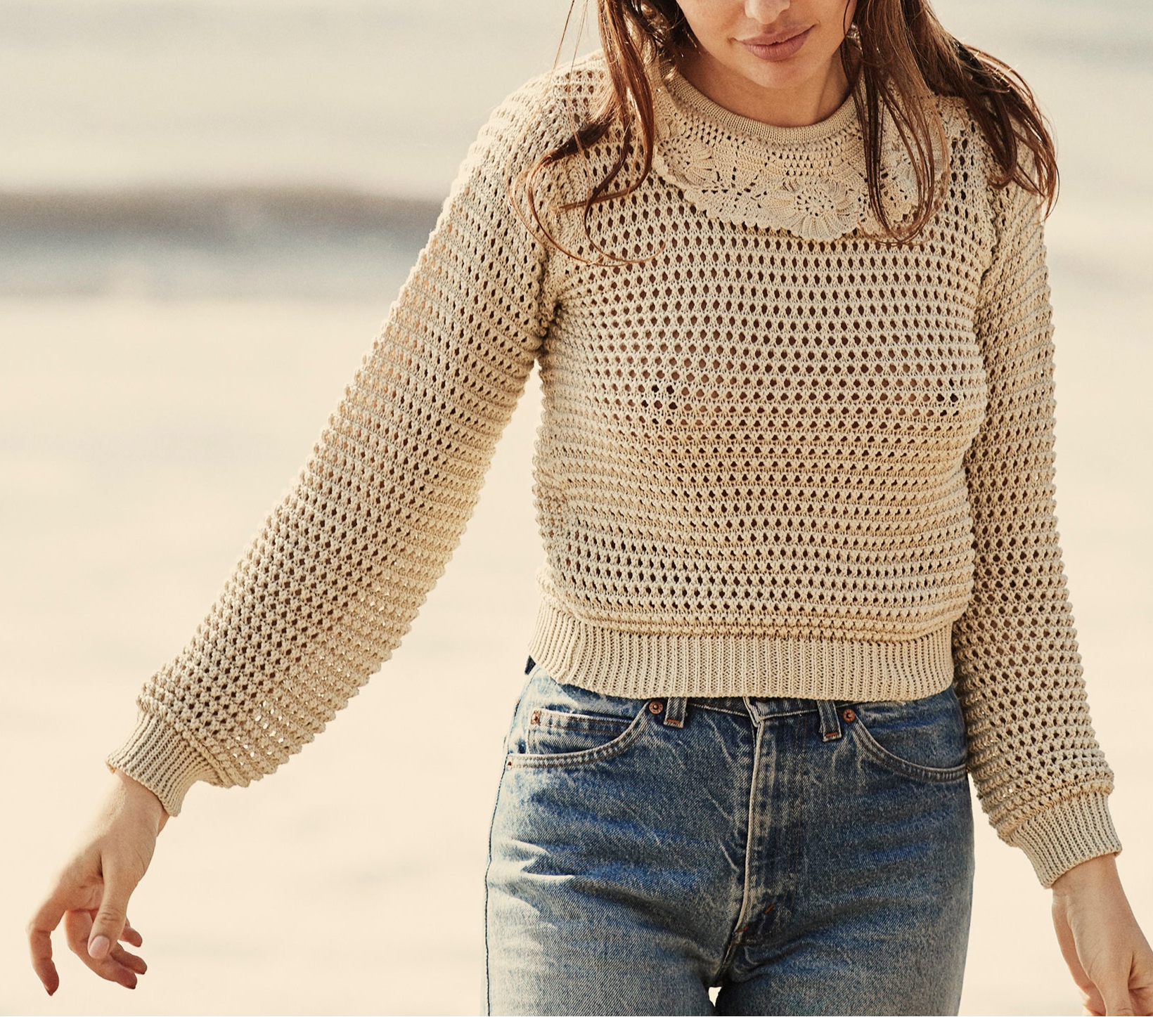 HMD -- TALIA SWEATER -- ANTIQUE IVORY view 3
