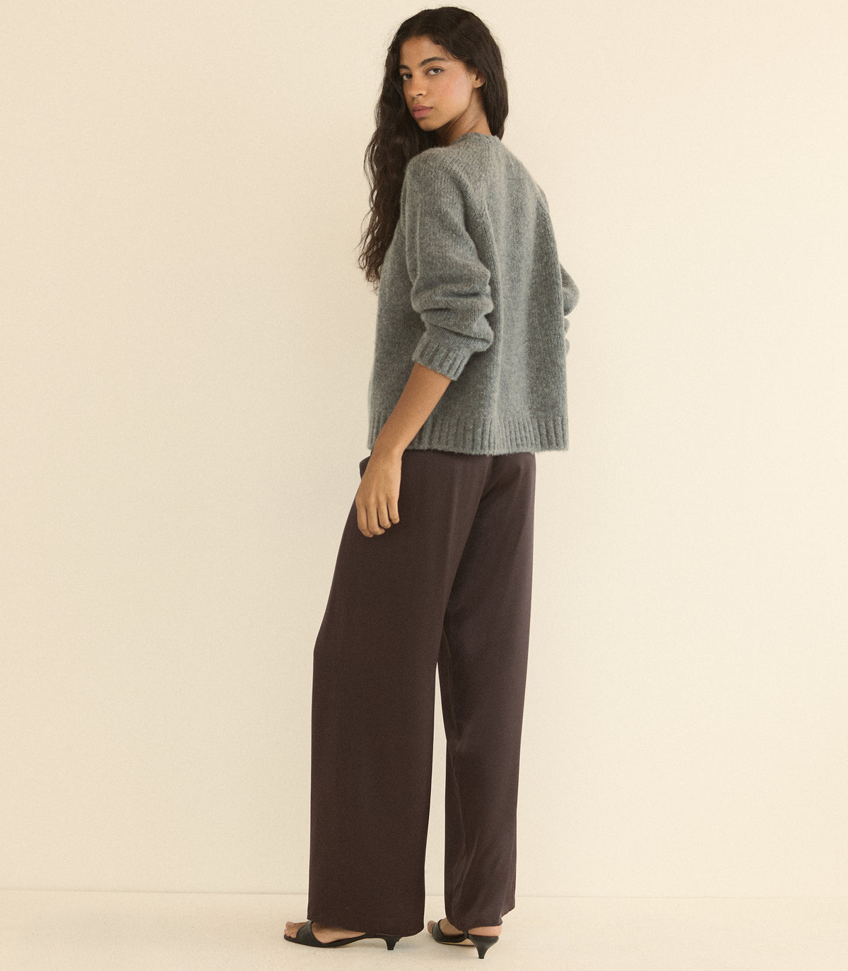 ADLEY CARDIGAN -- CHARCOAL MELANGE