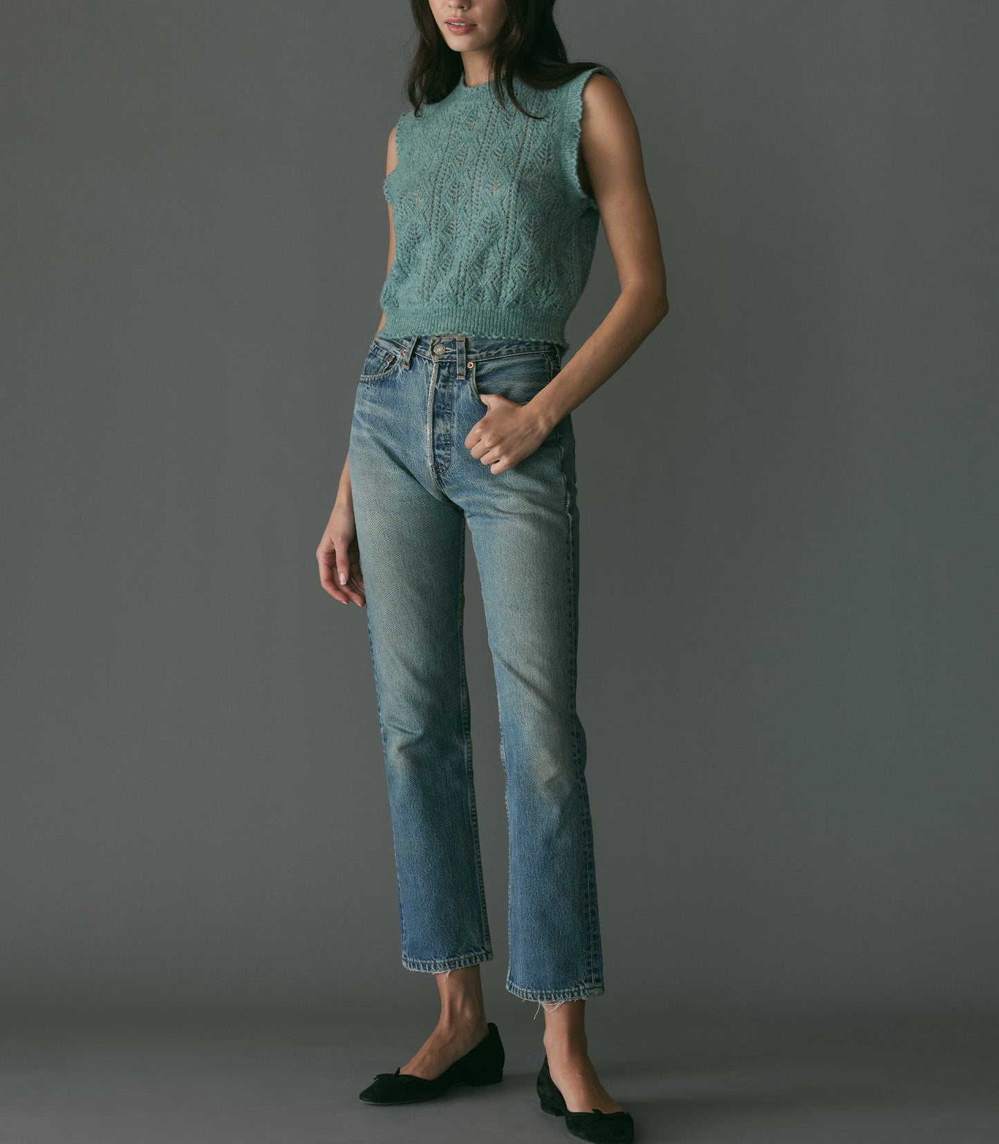 HMD -- ADRIANA VEST -- BLEU MENTHE