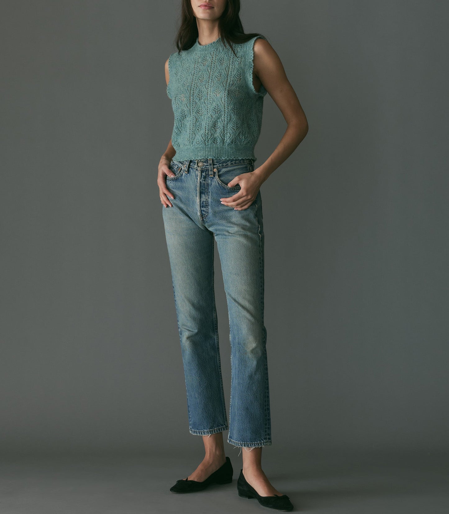 HMD -- ADRIANA VEST -- BLEU MENTHE