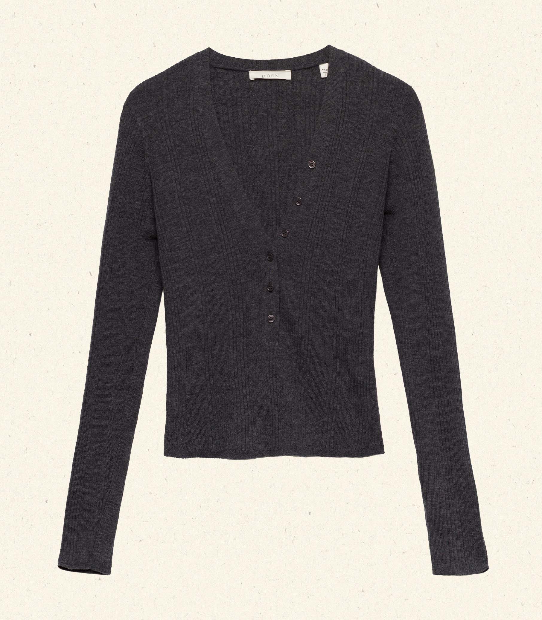 ALBANIE TOP -- CHARCOAL GREY view 6